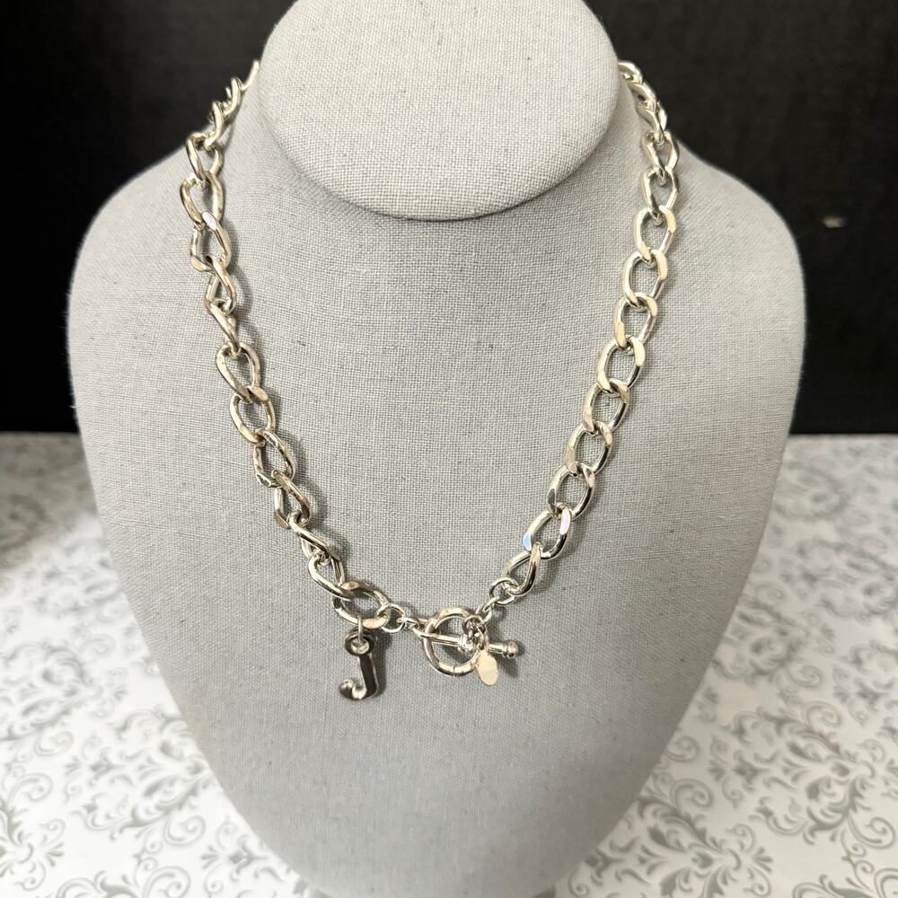 Vintage Best Chainlink Toggle Choker Necklace J